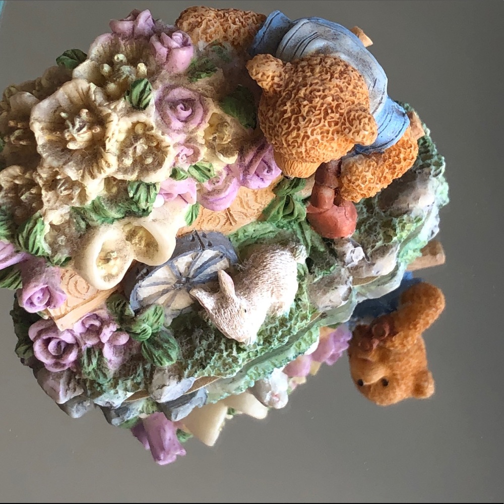 Happy Spring Flower Garden Teddy Bear Figurine - Picture 5 of 16